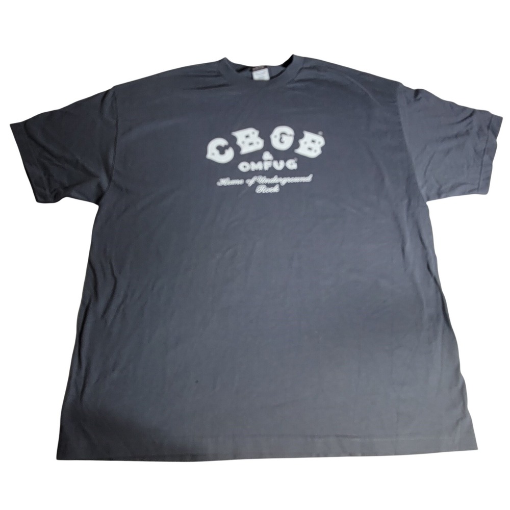 CBGB OMFUG Home of Underground Rock Graphic T-Shirt Charcoal Gray 2XL